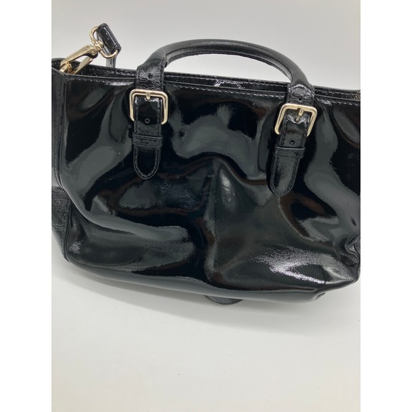 Kate Spade New York Handbags - Kate Spade New York Black Patent Leather Tote Bag Gold Hardware Handbag